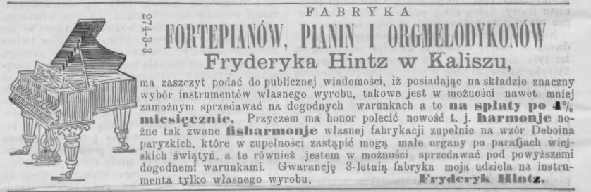 Zdj. „Kaliszanin” 1884, nr 44, s. 4.