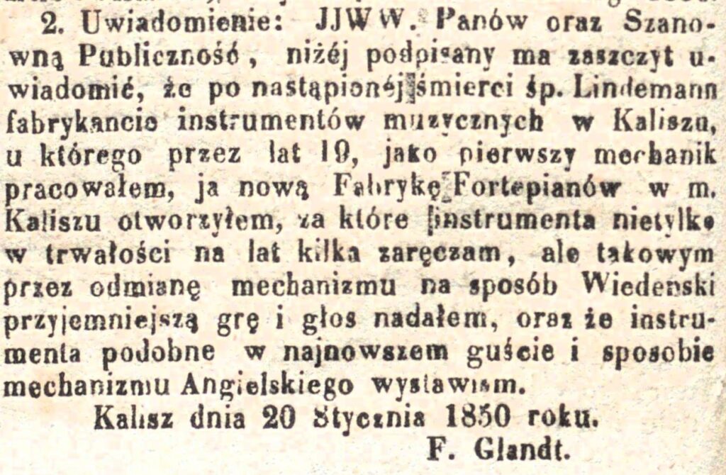 Zdj. „Dziennik Urzędowy Gubernii Warszawskiej” 1850, nr 4 + dod.,s.100.