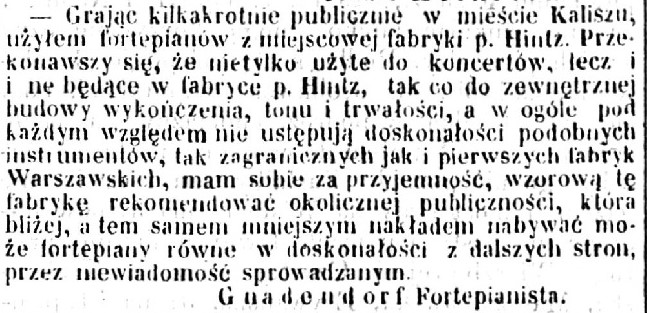 Zdj. „Gazeta Codzienna” 1856, nr 111, s.1.